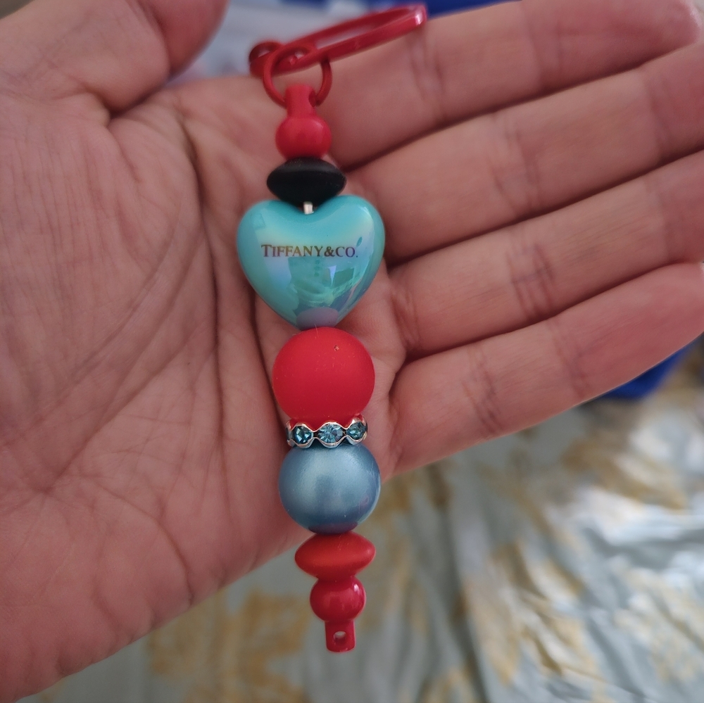 Vibrant Beaded Keychain